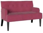 vidaXL Chesterfield Bank Weinrot 112 x 65,5 x 75 cm Samt