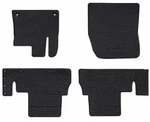 vidaXL Autofu&szlig;matte 4 pcs Schwarz Gummi