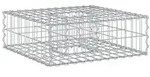vidaXL Gabionen Hochbeet Silber 60 x 60 x 20 cm Verzinkter Stahl