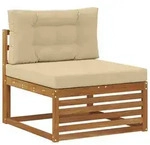 vidaXL Outdoor Mittelsofa Massivholz Akazie Natur