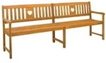 vidaXL Bank Outdoor Natur 220 x 55,5 x 90 cm Massivholz Akazie