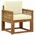 vidaXL Outdoor Mittelsofa Massivholz Akazie Natur