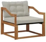 vidaXL Outdoor-Sofagarnitur Massives Akazienholz und Textilene Natur