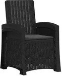 vidaXL Liegesessel Garten Rattan-Optik Anthrazit PP
