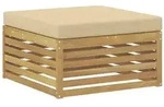 vidaXL Outdoor-Fu&szlig;hocker Massivholz Akazie Wei&szlig;