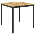 vidaXL Gartentisch Wei&szlig; und Schwarz 80 x 80,5 x 75 cm