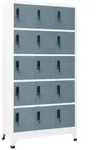 vidaXL Schlie&szlig;fachschrank Hellgrau und Dunkelgrau 90x40x180 cm Stahl