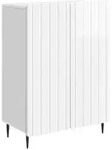vidaXL Sideboard Hochglanz Wei&szlig; 66 x 34,5 x 92 cm Holzwerkstoff