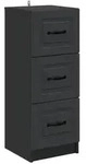 vidaXL Schubladenschrank Schwarz 33 x 34,5 x 87 cm Holzwerkstoff