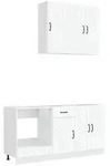 vidaXL K&uuml;cheneinheit LUCCA 5 pcs Wei&szlig; Holzwerkstoff