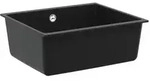 vidaXL Waschbecken Schwarz 530 x 460 mm 80% Quarz und 20% Harz