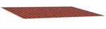 vidaXL Ersatzmarkisenstoff Orange und Braun 400 x 350 cm