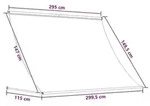 vidaXL Markise Anthrazit und Wei&szlig; 300 x 150 cm