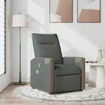 vidaXL Massagesessel Dunkelgrau Stoff