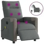 vidaXL Massagesessel Elektrisch Dunkelgrau Stoff