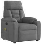 vidaXL Massagesessel Dunkelgrau Mikrofasergewebe