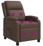 vidaXL Massage Relaxsessel Braun Kunstleder