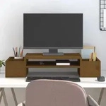 vidaXL Monitorst&auml;nder Honigbraun 70x27,5x15 cm Massivholz Kiefer