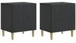 vidaXL Nachttisch 2 pcs Schwarz 43 x 34,5 x 50 cm Holzwerkstoff