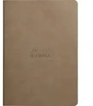 Rhodia Notizheft A5, 32 Bl liniert,, Papier 90g elfenbein Taupe 116404C