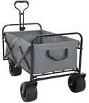 vidaXL Klapp-Handwagen Grau 89 x 63 x 96 cm Stahl und Polyester-Oxford
