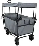 vidaXL Klapp-Handwagen Grau 105 x 56,5 x 116 cm Oxford-Stoff