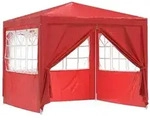 vidaXL Party-Zelt Rot 250 x 250 x 240 cm PE und Stahl