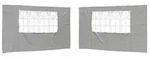 vidaXL Party Zelt Seitenteil 2 pcs 400 x 195 cm Hellgrau PE und Stahl