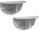 vidaXL Wandregal 2 pcs Graues Sonoma 48 x 24 x 24 cm Holzwerkstoff