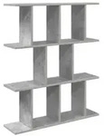 vidaXL Wandregal Betongrau 80 x 20 x 96 cm Holzwerkstoff