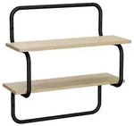 vidaXL 2-stufiges Wandregal Sonoma-Eiche 60 x 24,5 x 61 cm