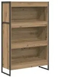 vidaXL B&uuml;cherregal Kunsthandwerk Eiche 80 x 30 x 121 cm Holzwerkstoff