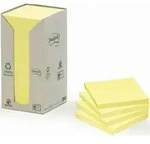 Haftnotiz Recycling Notes 76x76mm 100 Blatt gelb VE=16 Bl&ouml;cke