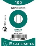 Exacompta 48x Karteikarten A8 liniert, 100 St&uuml;ck eingeschwei&szlig;t - Wei&szlig; - 3808B