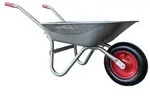 Toolland Schubkarre - 85 L - rutschfeste Griffe - Grau