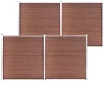 vidaXL Gartenzaun WPC 699x186 cm Braun