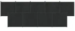 vidaXL Zaunelement 9 pcs WPC und Aluminium Schwarz