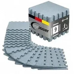 9 Puzzlematten Bodenschutz Fitness - 30x30 Grau - Sport Bodenmatte Home Gym