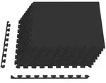 vidaXL Fu&szlig;matten 24 pcs Schwarz 8,64 m2 EVA-Schaum