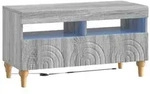 vidaXL LED-TV-Schrank Sonoma-Grau Holzwerkstoff