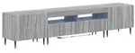 vidaXL 5-teiliges LED TV Schrank Sonoma-Grau Holzwerkstoff