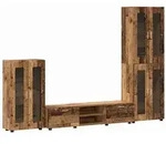 vidaXL TV-Schrankset mit Schubladen FLORIN 3 pcs Altholz Holzwerkstoff