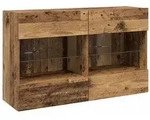 vidaXL TV-Wandschrank Altholz 98,5 x 30 x 60,5 cm Holzwerkstoff