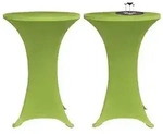 vidaXL Stretch Tischhusse 2 Stk 60 cm Gr&uuml;n