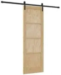 vidaXL Schiebet&uuml;r Natur 73,5 x 211 cm Massives Kiefernholz