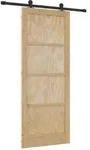 vidaXL Schiebet&uuml;r ORKDAL Natur 86 x 211 cm Massives Kiefernholz