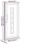 vidaXL Vordert&uuml;r Wei&szlig; 108 x 208 cm PVC