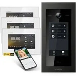 HD Video T&uuml;rsprechanlage mit Touchscreen und RFID f&uuml;r 3 Familienhaus, 3x...