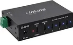 InLine&reg; USB 3.2 Gen.1 Industrie-Hub, USB-C, 4-Port, mit Netzteil Eingabe / Ausgabe