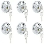 vidaXL Diskusschl&ouml;sser mit Schl&uuml;sseln 6 pcs Silber 6 x 2,3 x 6 cm